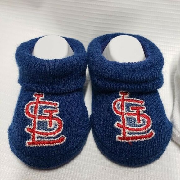 St. Louis Cardinals 0 to 3 Months Baby Booties NEW - Picture 2 of 4